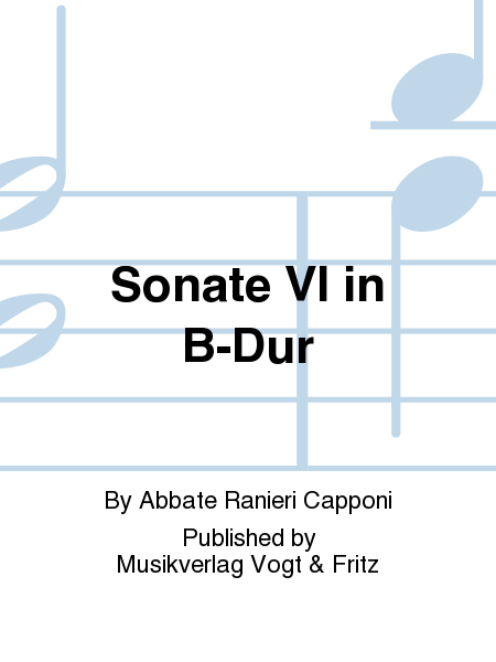 Sonate VI in B-Dur Set of Parts - Sheet Music