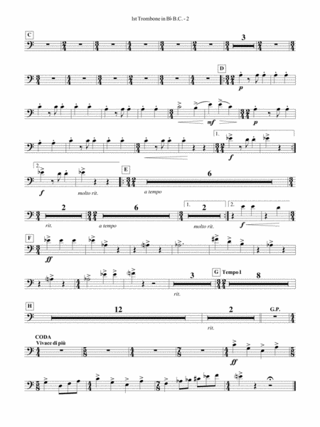 Third Suite (I. March, II. Waltz, III. Rondo): (wp) 1st B-flat Trombone B.C.