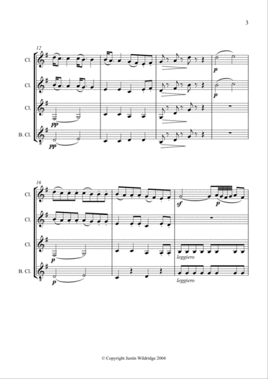 Eine Kleine Nachtmusik Eine Kleine Nachtmusik Woodwind Quintet scores gallery preview page 3