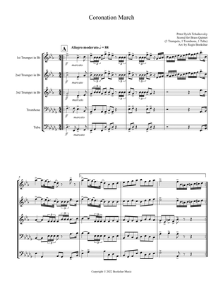 Coronation March (Db) (Brass Quintet - 3 Trp, 1 Trb, 1 Tuba)