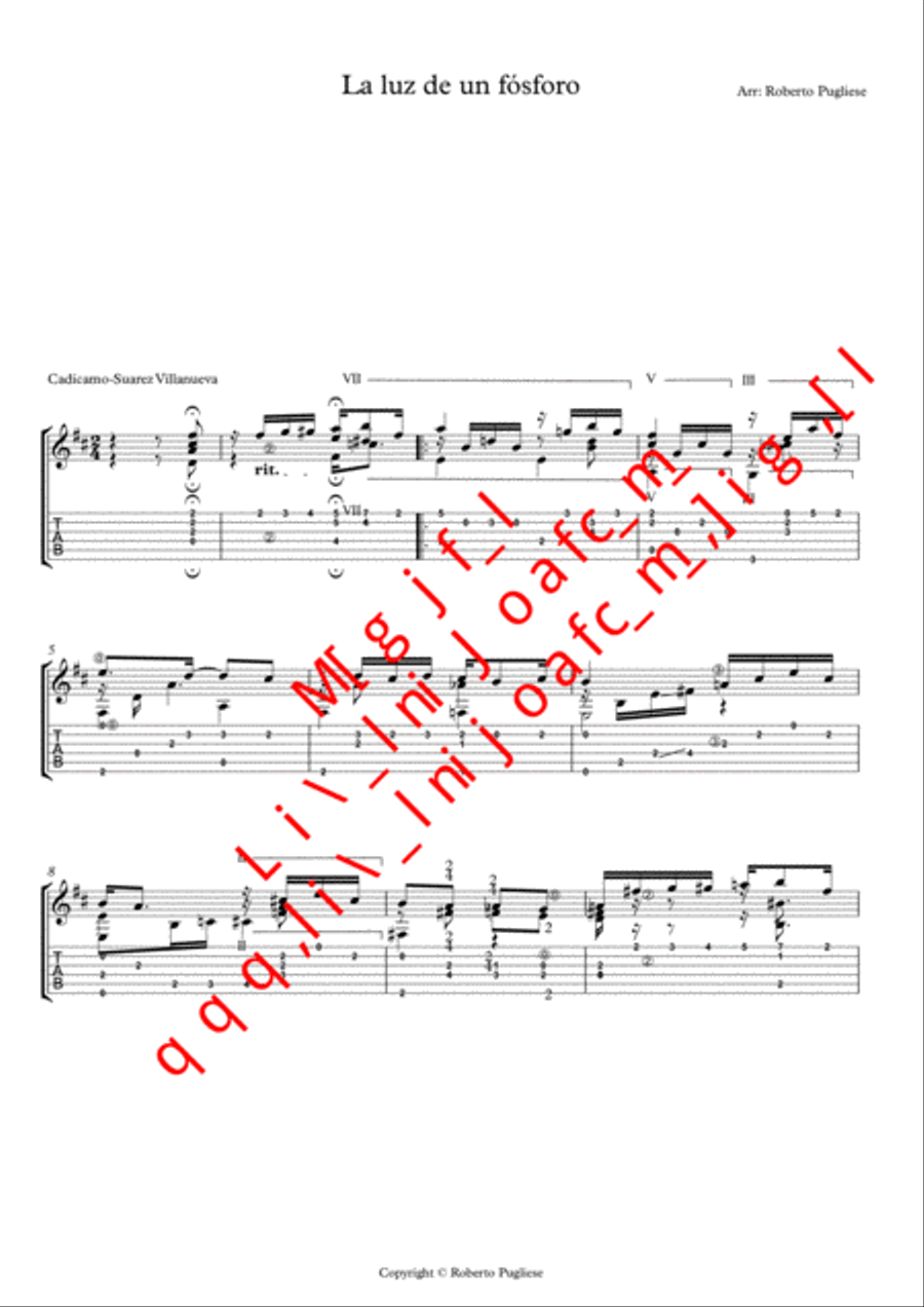 La luz de un fosforo - Tango (Suarez Villanueva - Cadicamo)