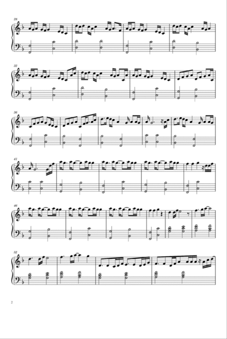 Paradise Piano Solo scores gallery preview page 2