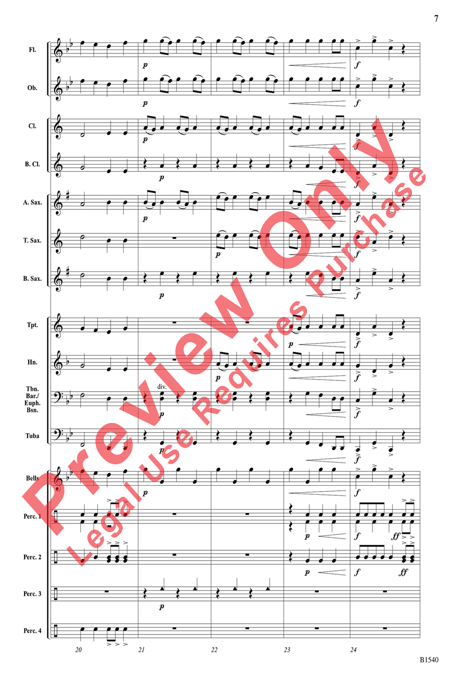 Tambora! Concert Band scores gallery preview page 7