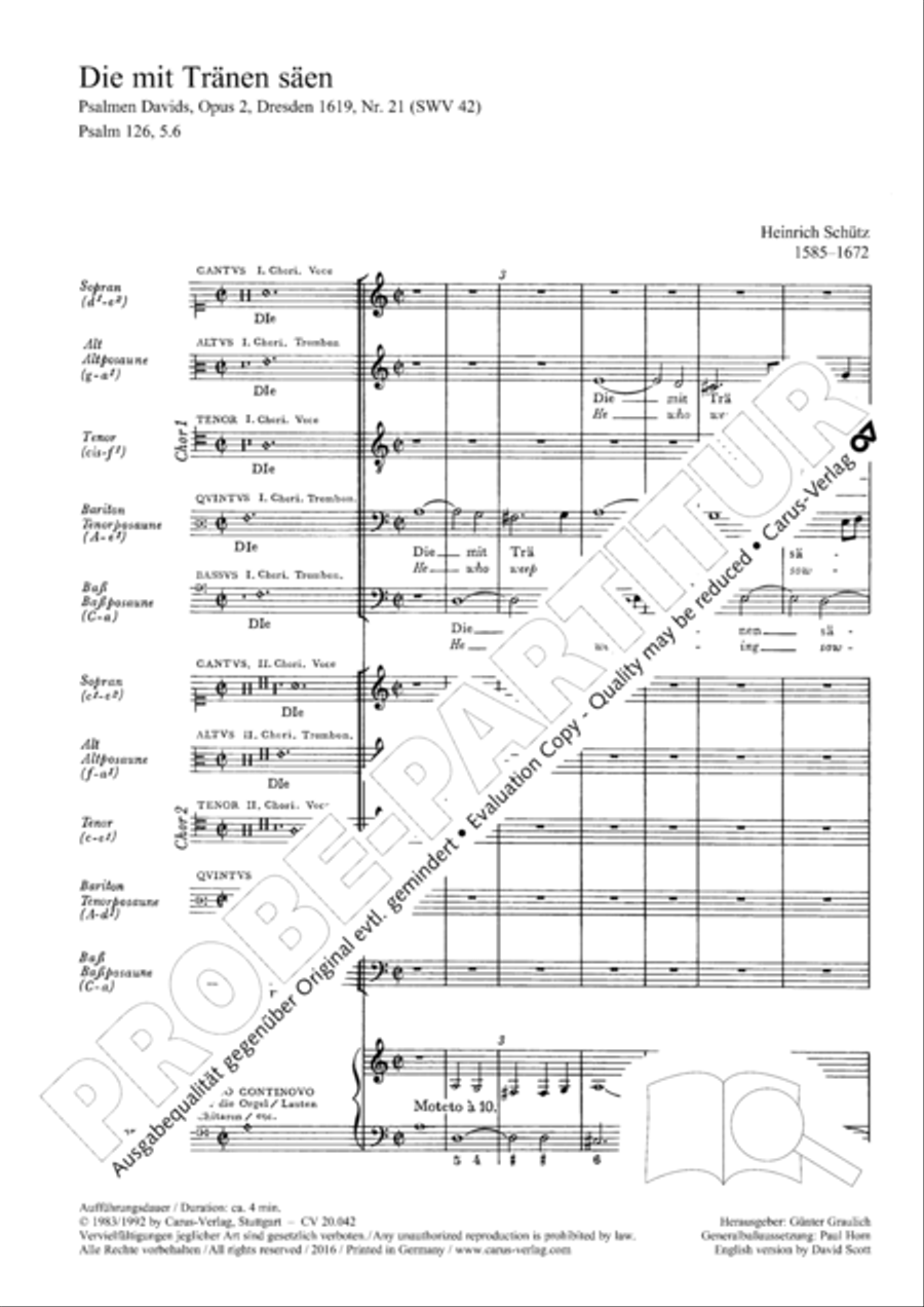 He who weeping soweth (Die mit Tranen saen) SATBarB scores gallery preview page 3