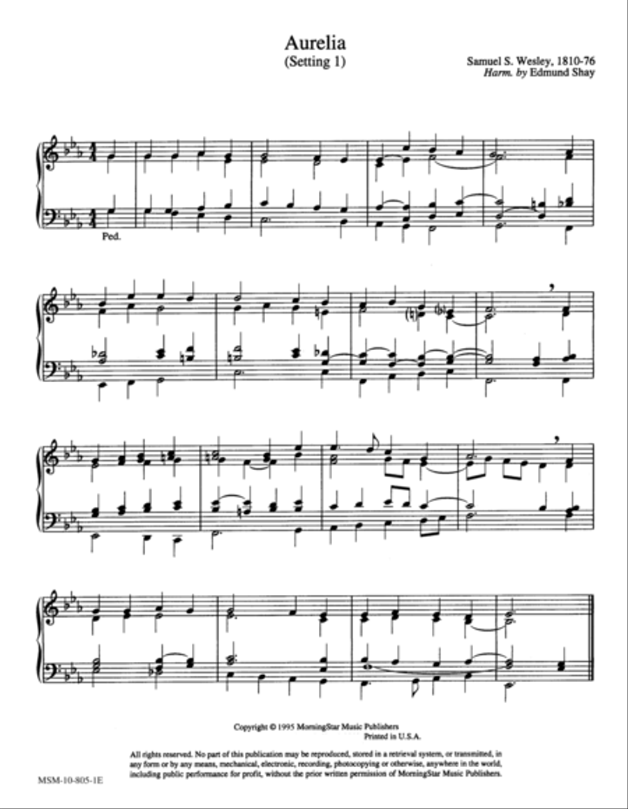 Aurelia (2 settings) Organ scores gallery preview page 1