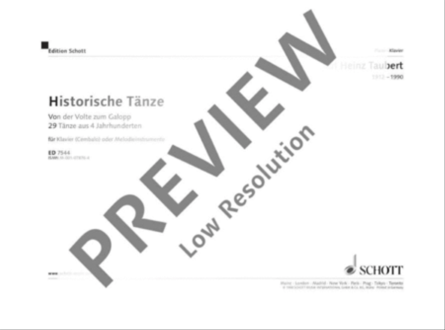 Historische Tänze Piano scores gallery preview page 2