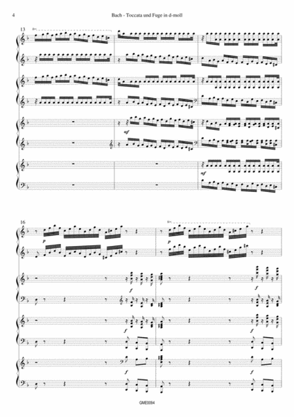 Bach - Toccata and Fugue in d minor - 4 pianos