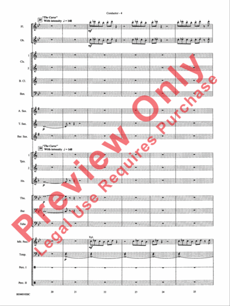 The Curse of Tutankhamun Concert Band scores gallery preview page 7