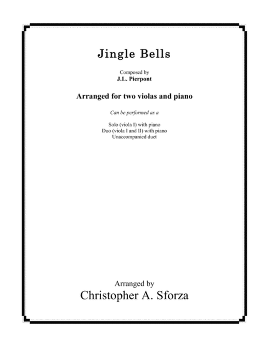 Jingle Bells, for two violas and piano image number null