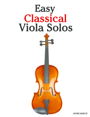Book cover for Easy Classical Viola Solos