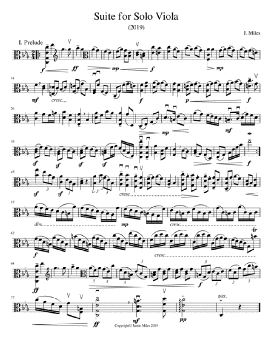 Suite for Solo Viola (2019) Viola Solo scores gallery preview page 2