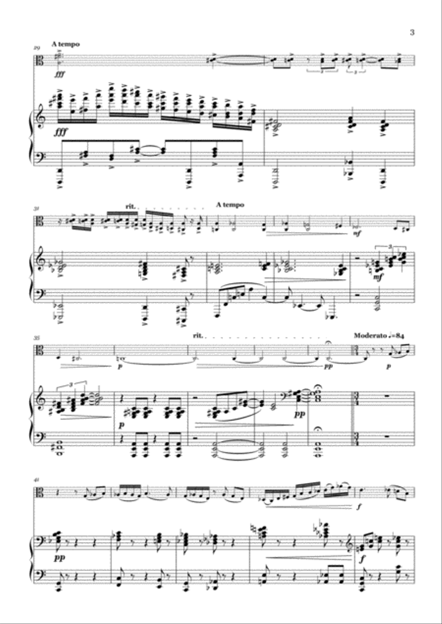 Rhapsody for Viola and Piano Piano scores gallery preview page 3