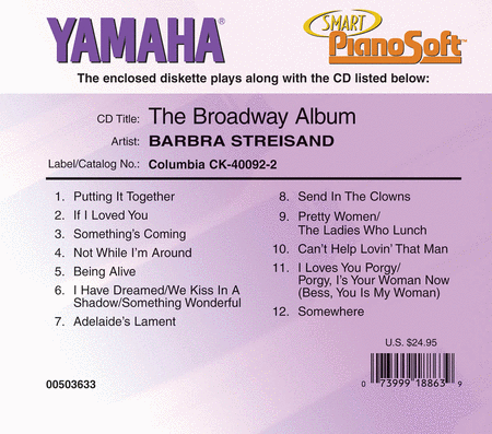 Barbra Streisand - The Broadway Album - Piano Software