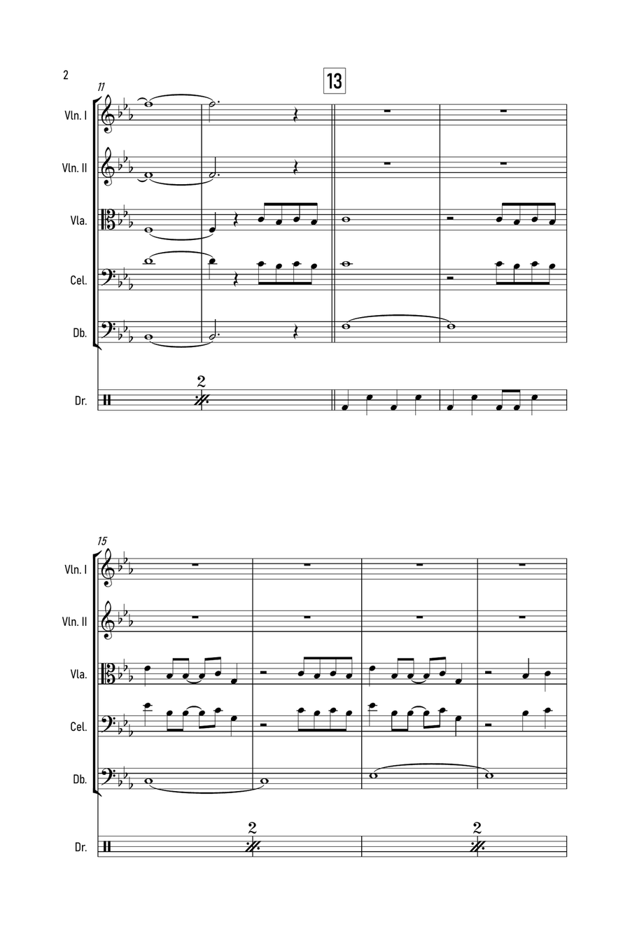 Blinding Lights Blinding Lights String Quintet scores gallery preview page 3