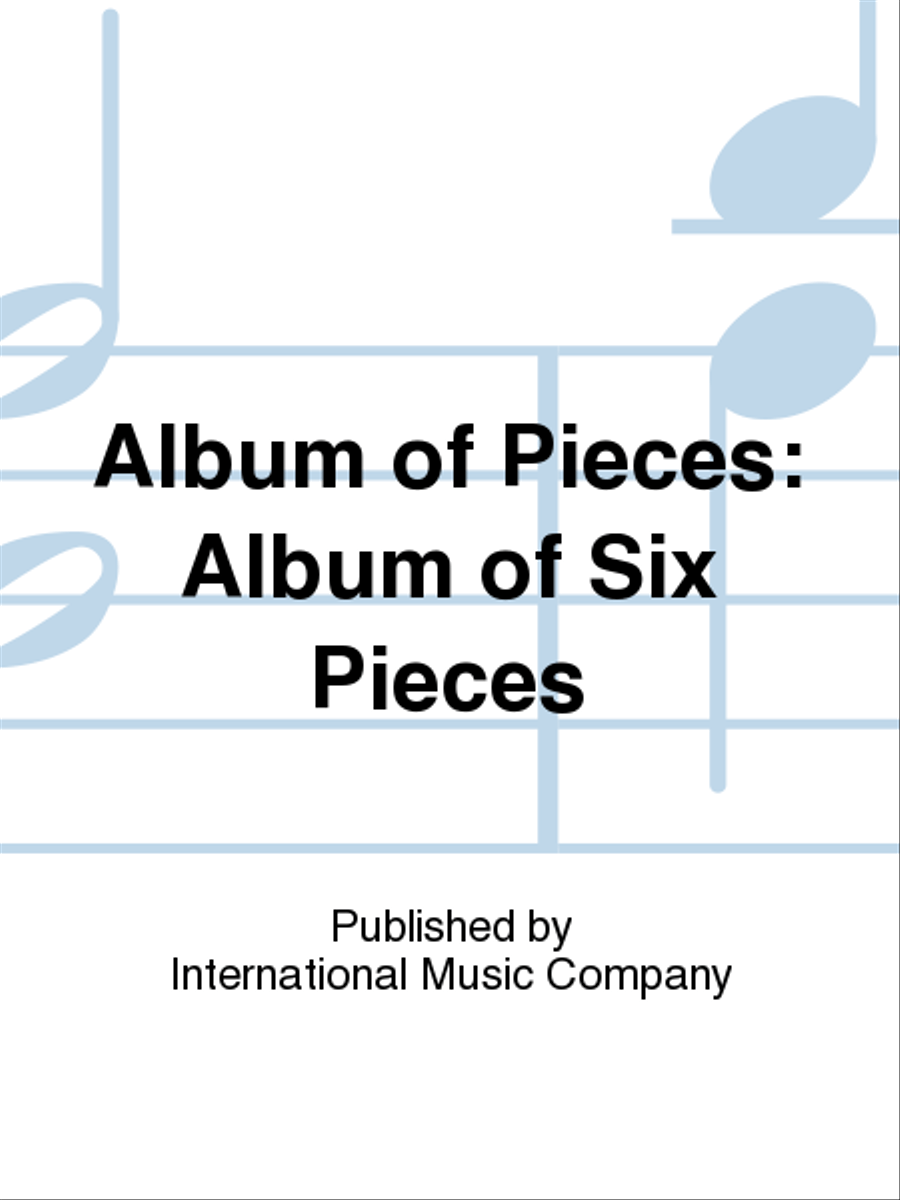 Album Of Six Pieces Album Of Six Pieces Piano Accompaniment scores gallery preview page 1