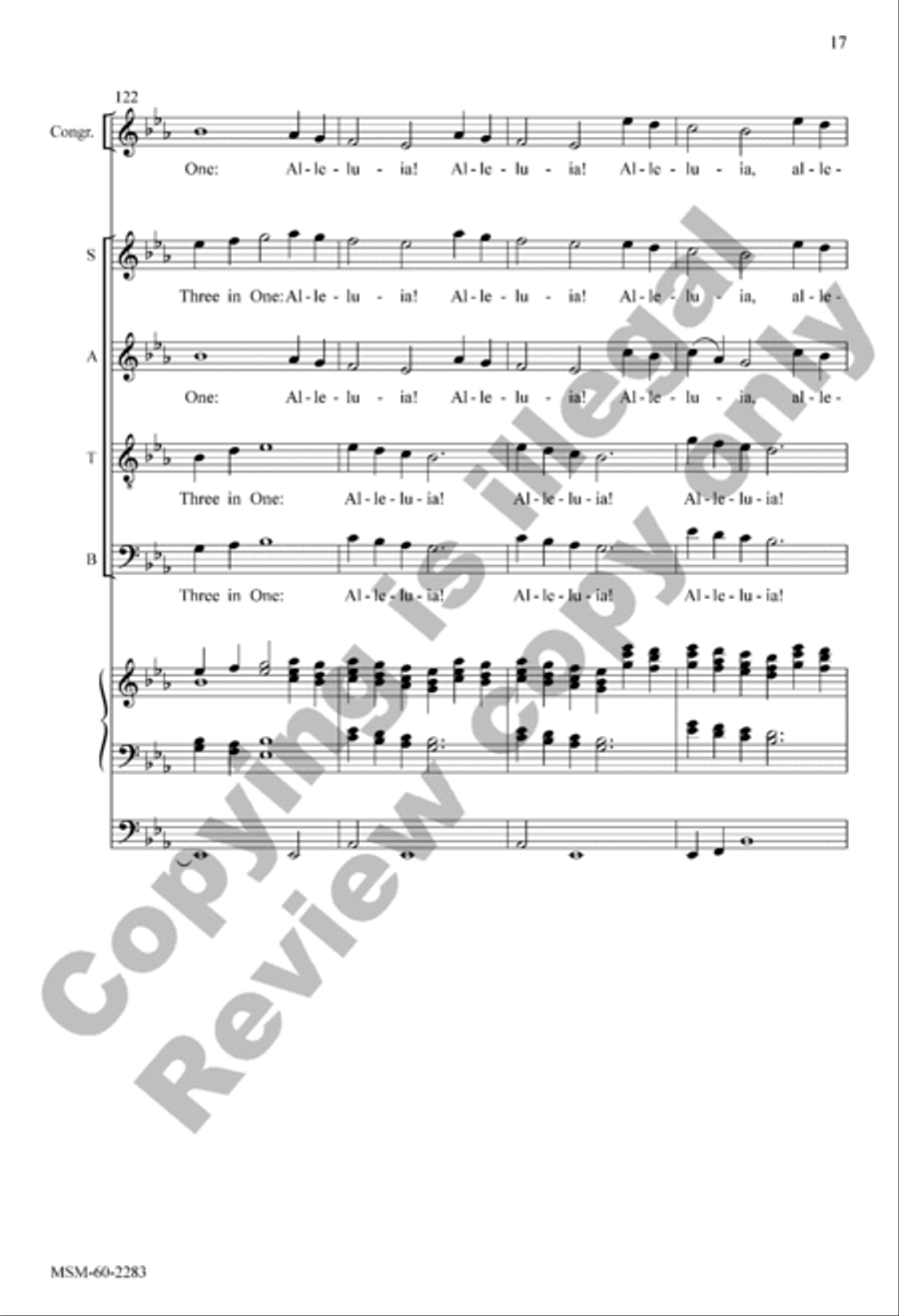 All Creatures of Our God and King (Choral Score) 4-Part scores gallery preview page 17