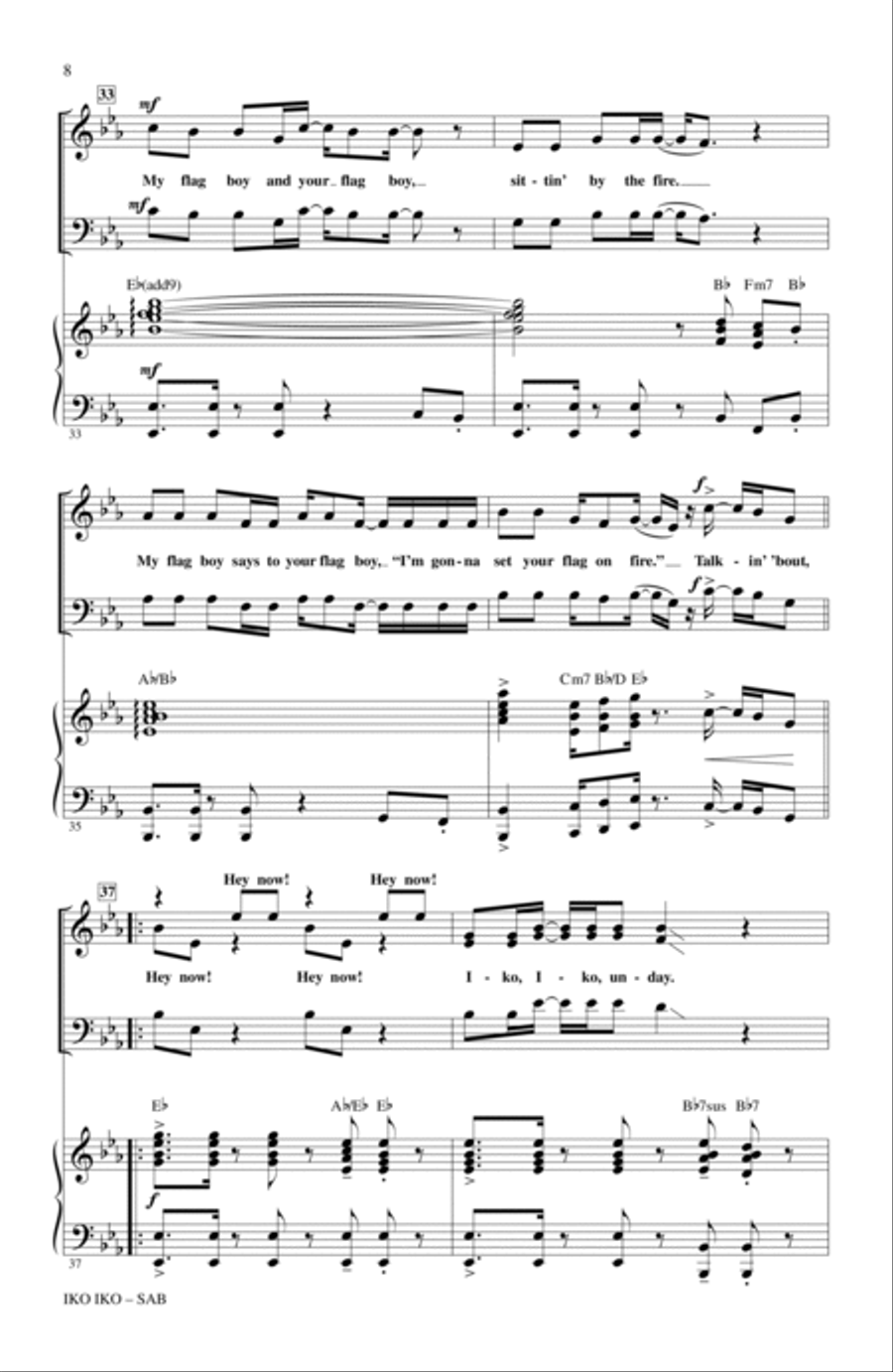 Iko Iko Iko Iko 3-Part scores gallery preview page 6