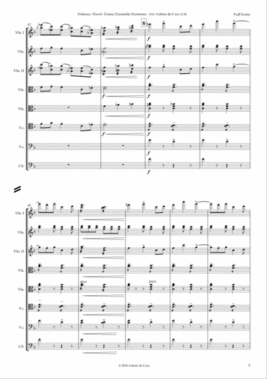 Danse (Tarantelle Styrienne) String Orchestra scores gallery preview page 5