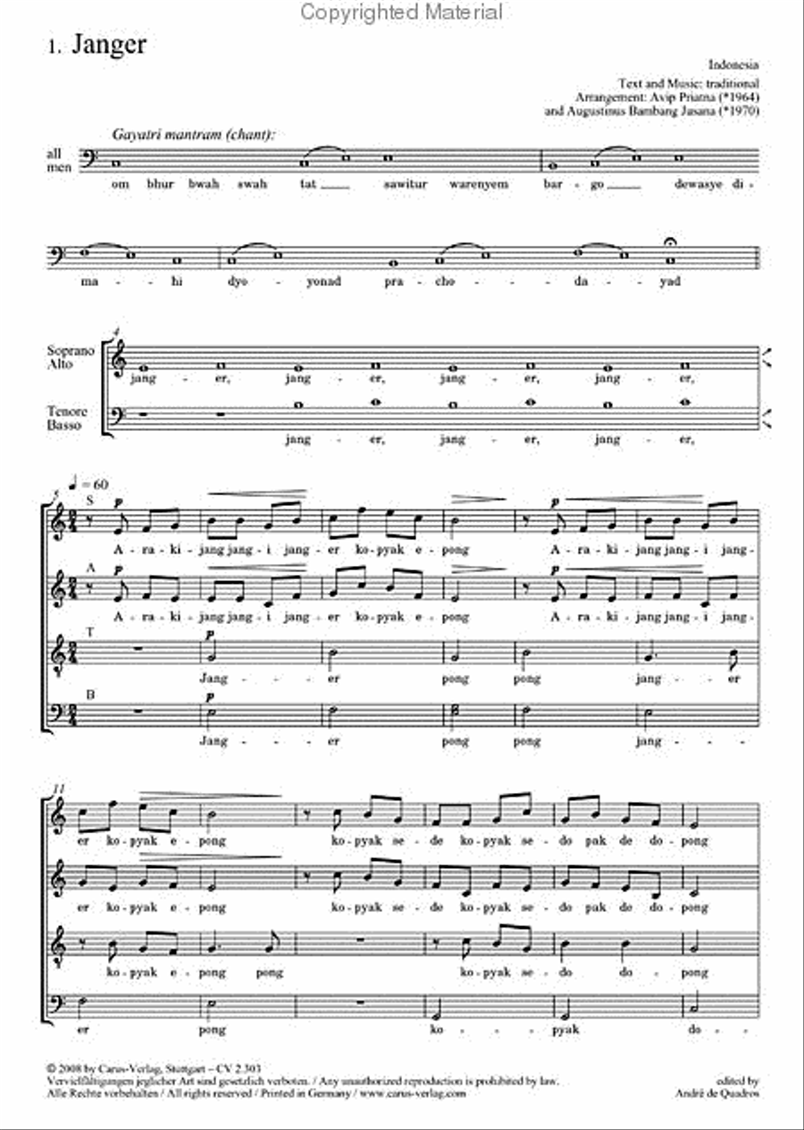 Carmina mundi: Southeast Asia Choral Repertoire Choir scores gallery preview page 2