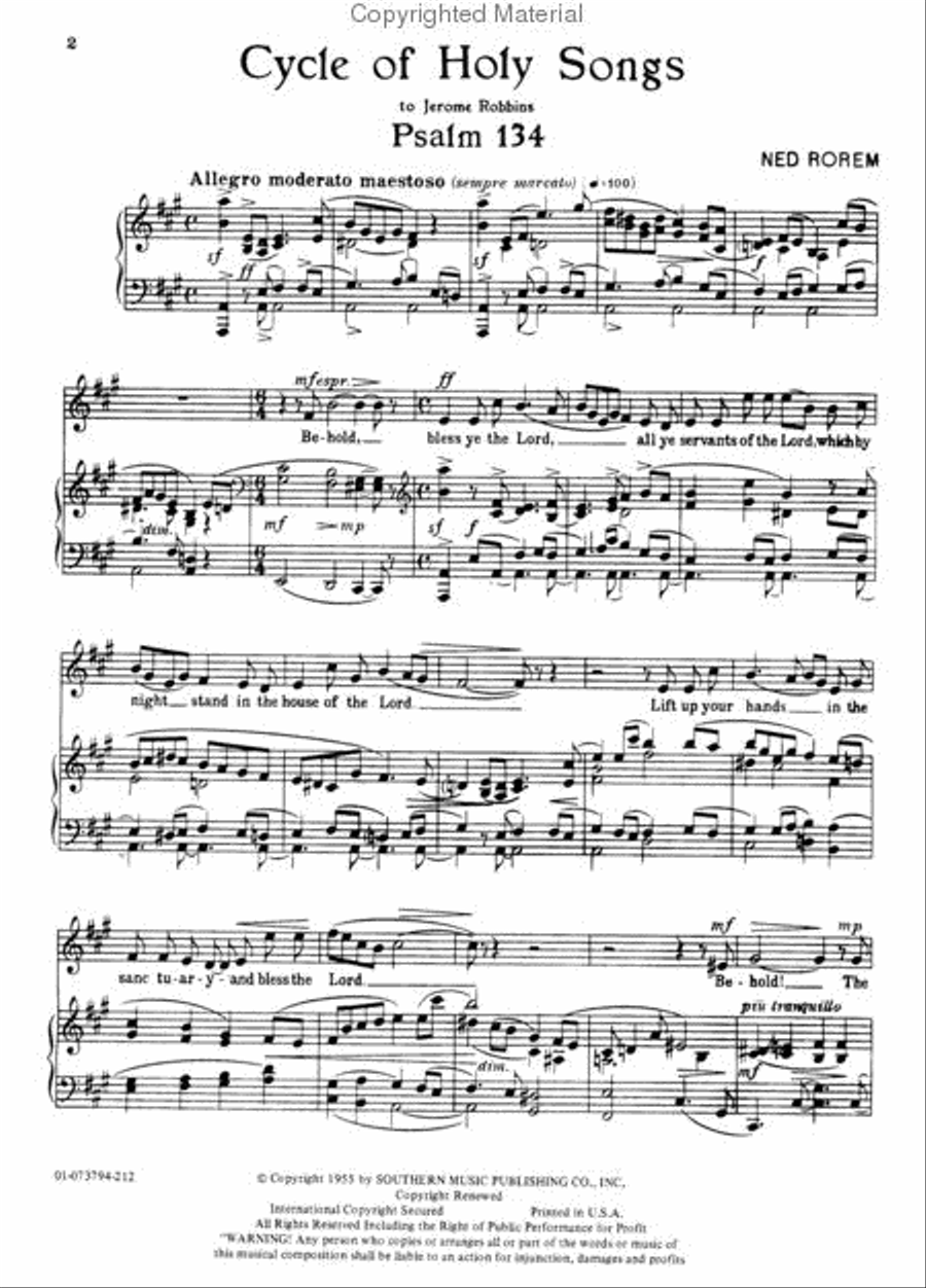 Cycle of Holy Songs Chamber Music scores gallery preview page 2