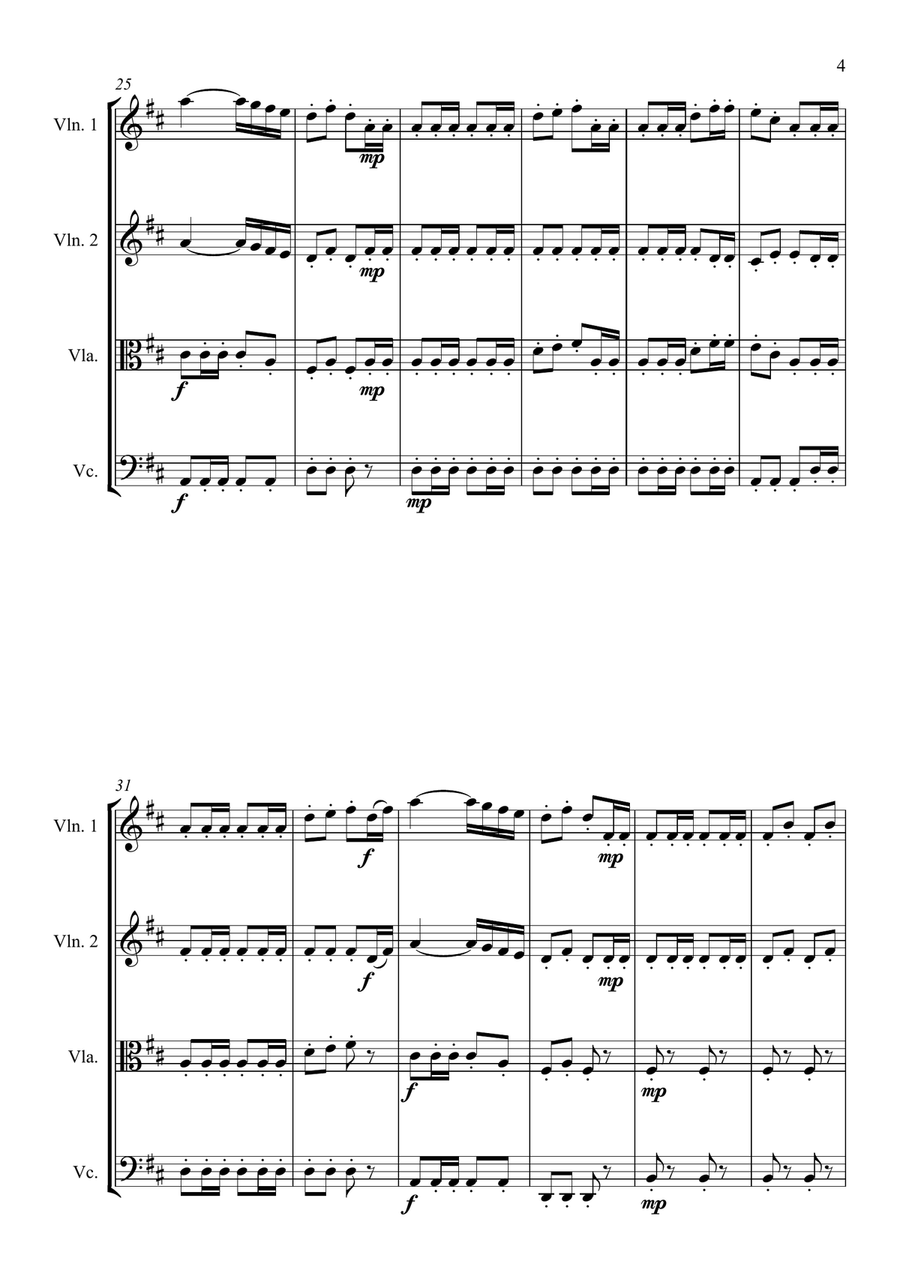 William Tell Overture - For String Quartet String Quartet scores gallery preview page 5