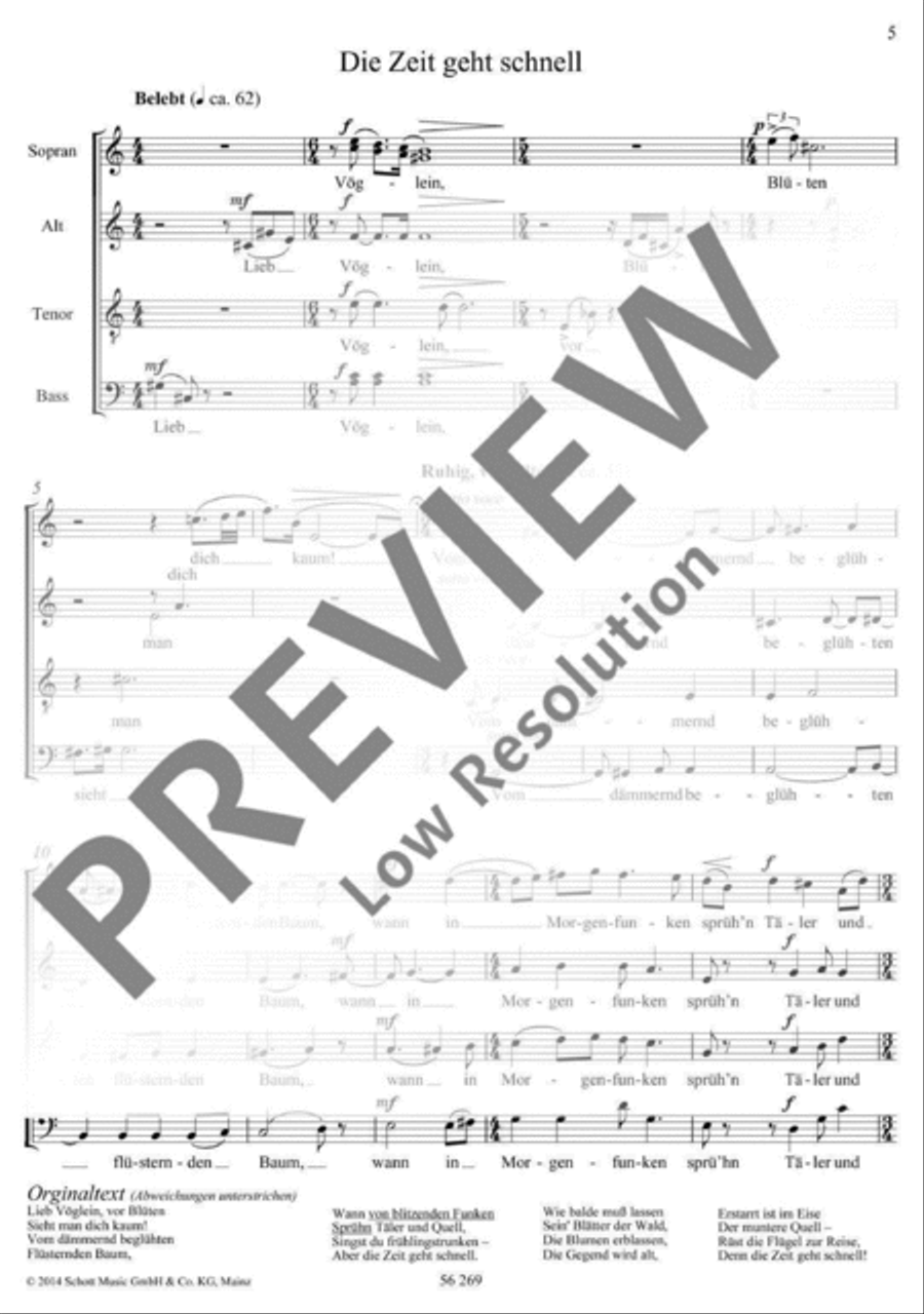 Sechs Eichendorff-Gesänge Mixed Choir scores gallery preview page 6
