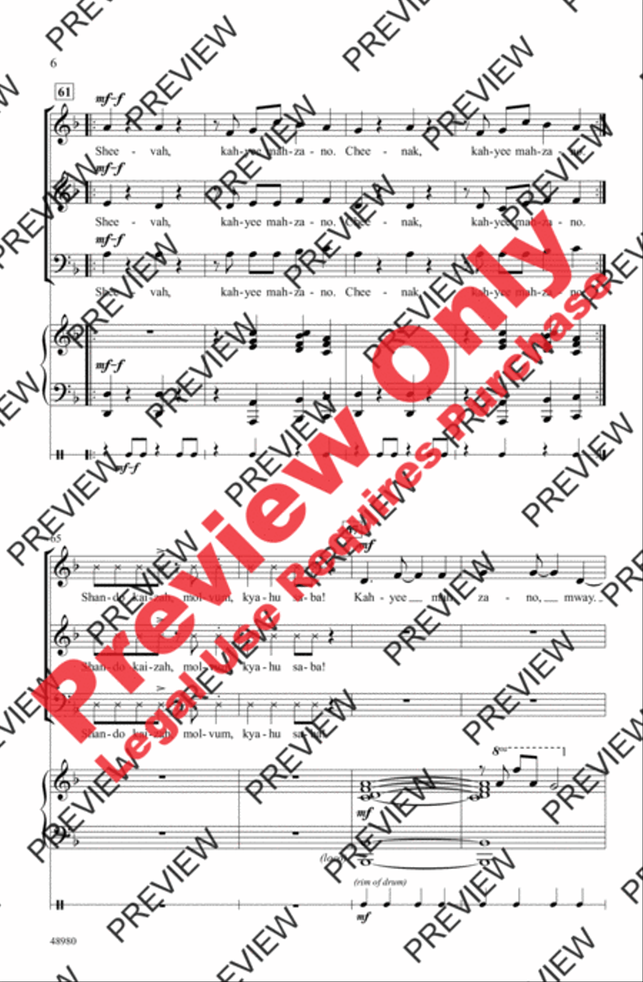 Bringers of Noise 3-Part scores gallery preview page 6