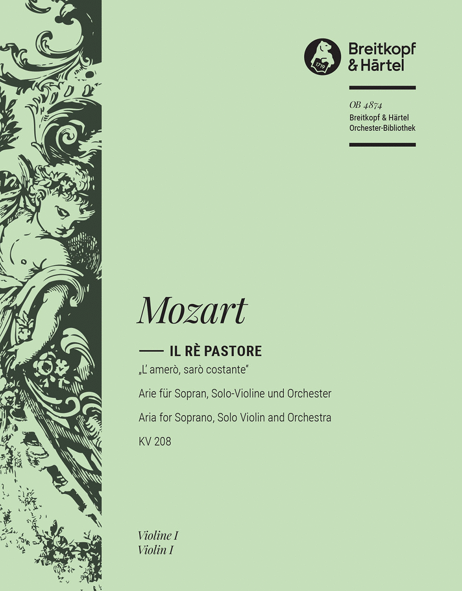 “Il Re pastore” KV 208 – L’amerò, sarò costante Orchestra scores gallery preview page 1