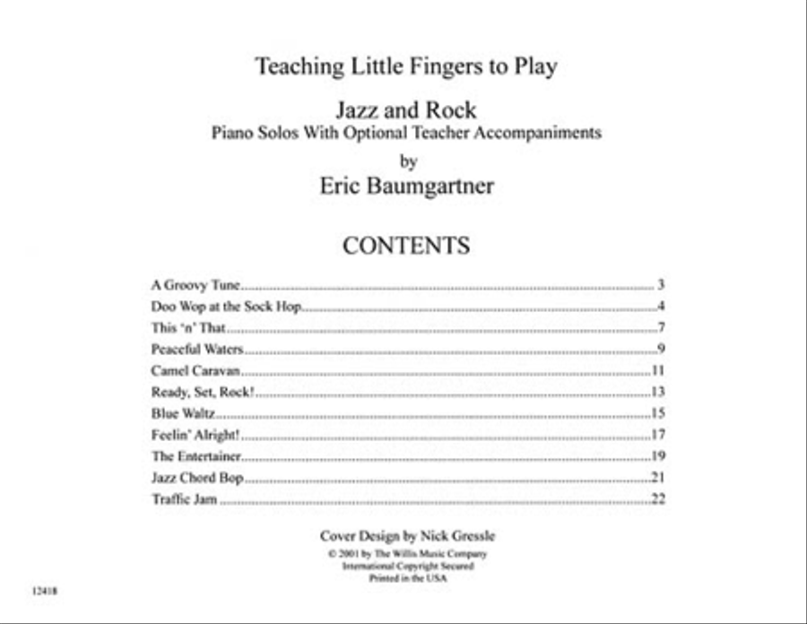 Teaching Little Fingers to Play Jazz and Rock – Book only image number null