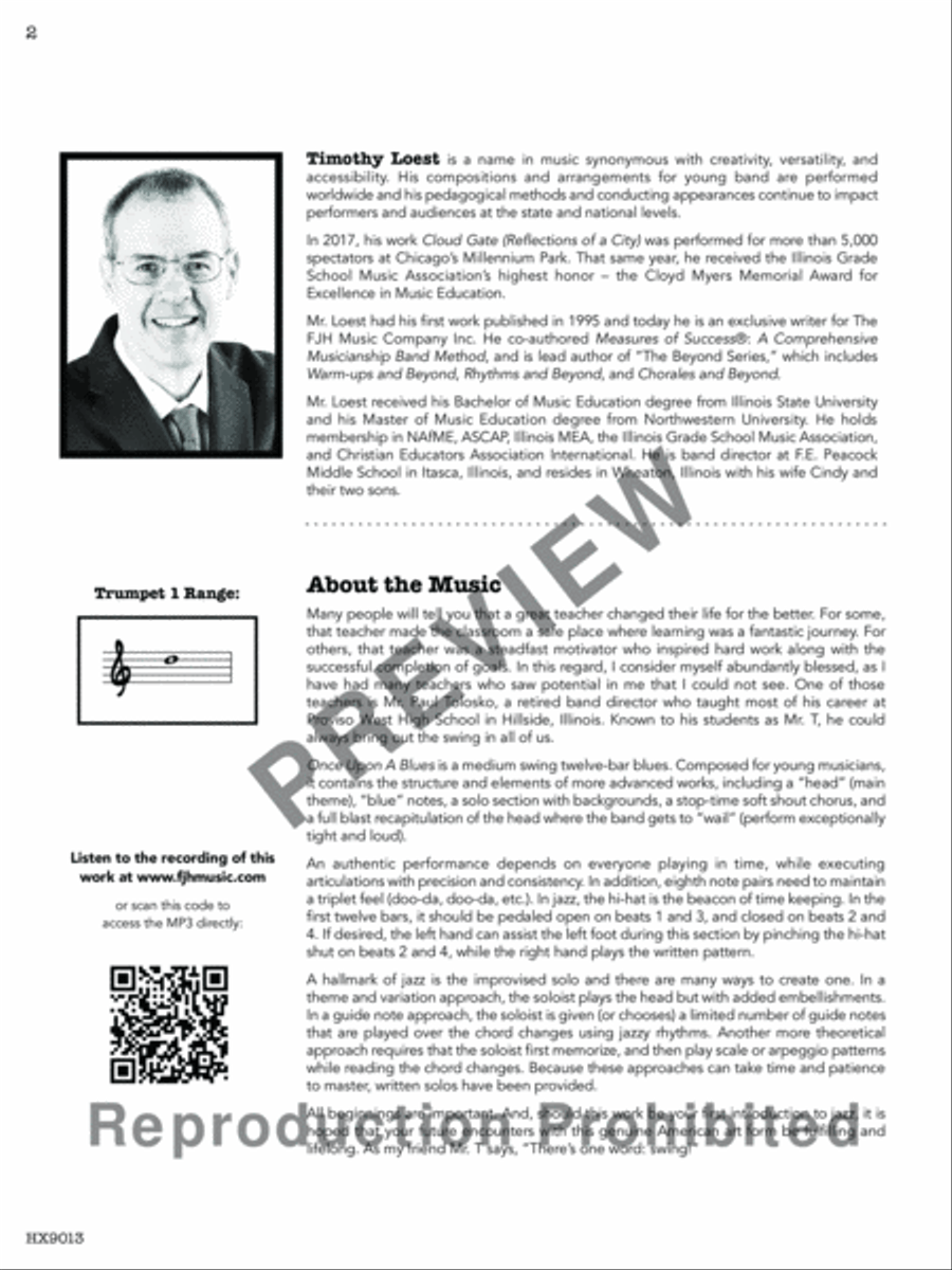 Once Upon a Blues Jazz Ensemble scores gallery preview page 3