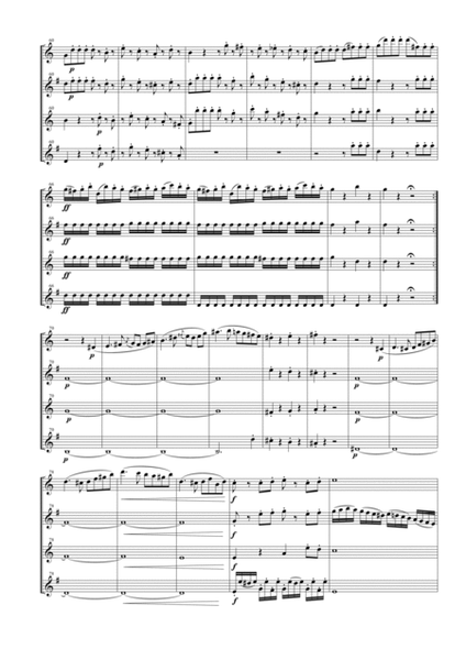 String Quartet Op. 76 No. 4 "Sunrise" for Saxophone Quartet (SATB) image number null