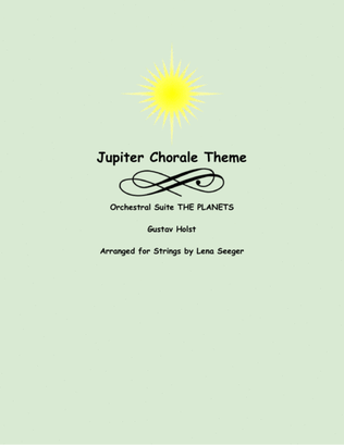 Book cover for Jupiter Chorale Theme (three violins and cello)