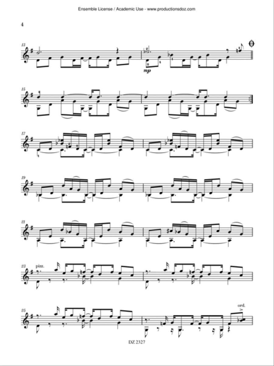 Rosewood Classical Guitar scores gallery preview page 4