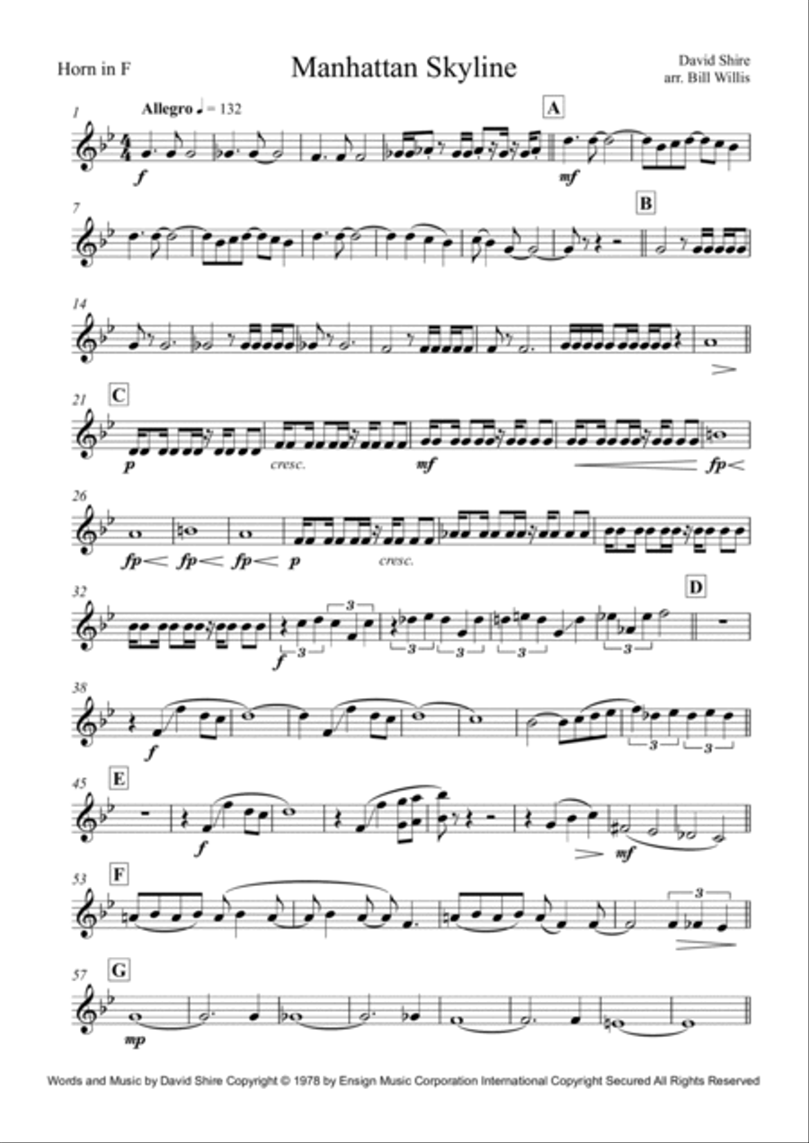 Manhattan Skyline Horn scores gallery preview page 5