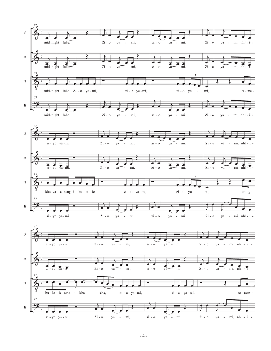 Homeless 4-Part scores gallery preview page 4
