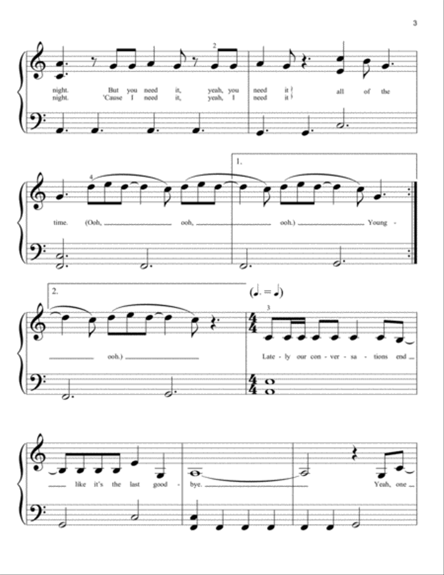 Youngblood Easy Piano scores gallery preview page 3