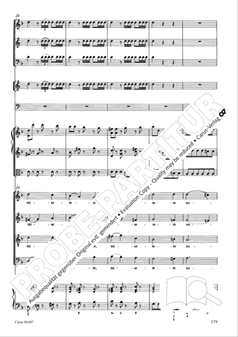 Mass in time of war (Missa in tempore belli) 4-Part scores gallery preview page 188