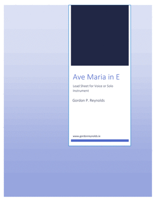 Ave Maria for Solo Voice / Solo Instrument in E
