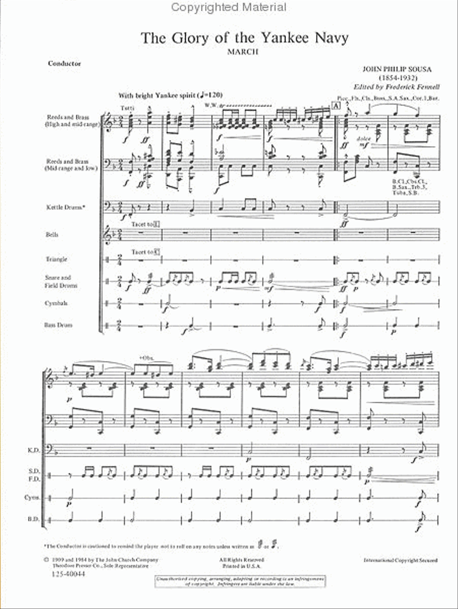 The Glory of the Yankee Navy Concert Band scores gallery preview page 2