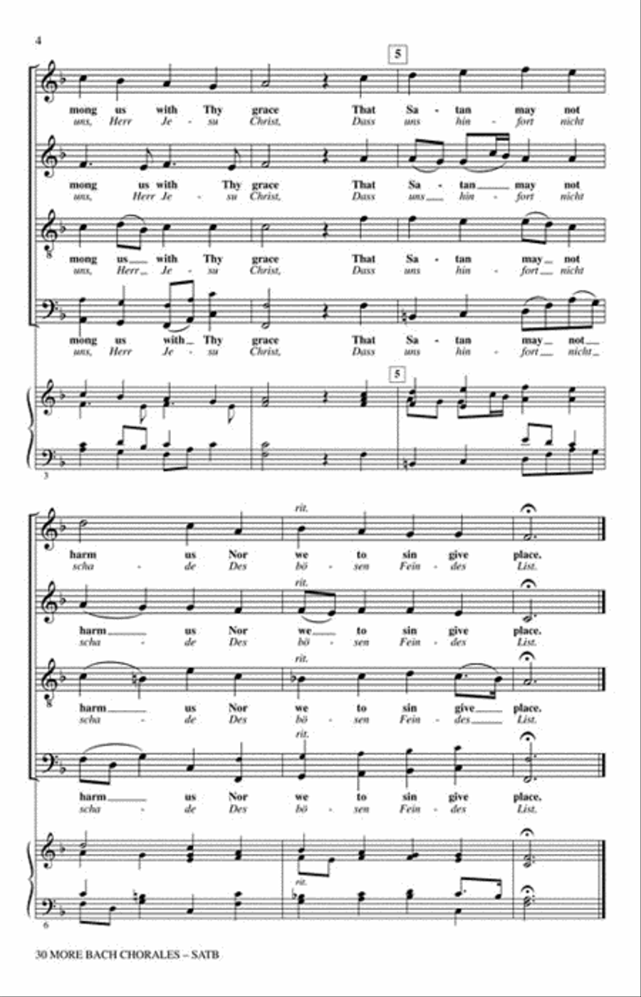 30 More Bach Chorales for Sight-Singing and Performance 4-Part scores gallery preview page 3