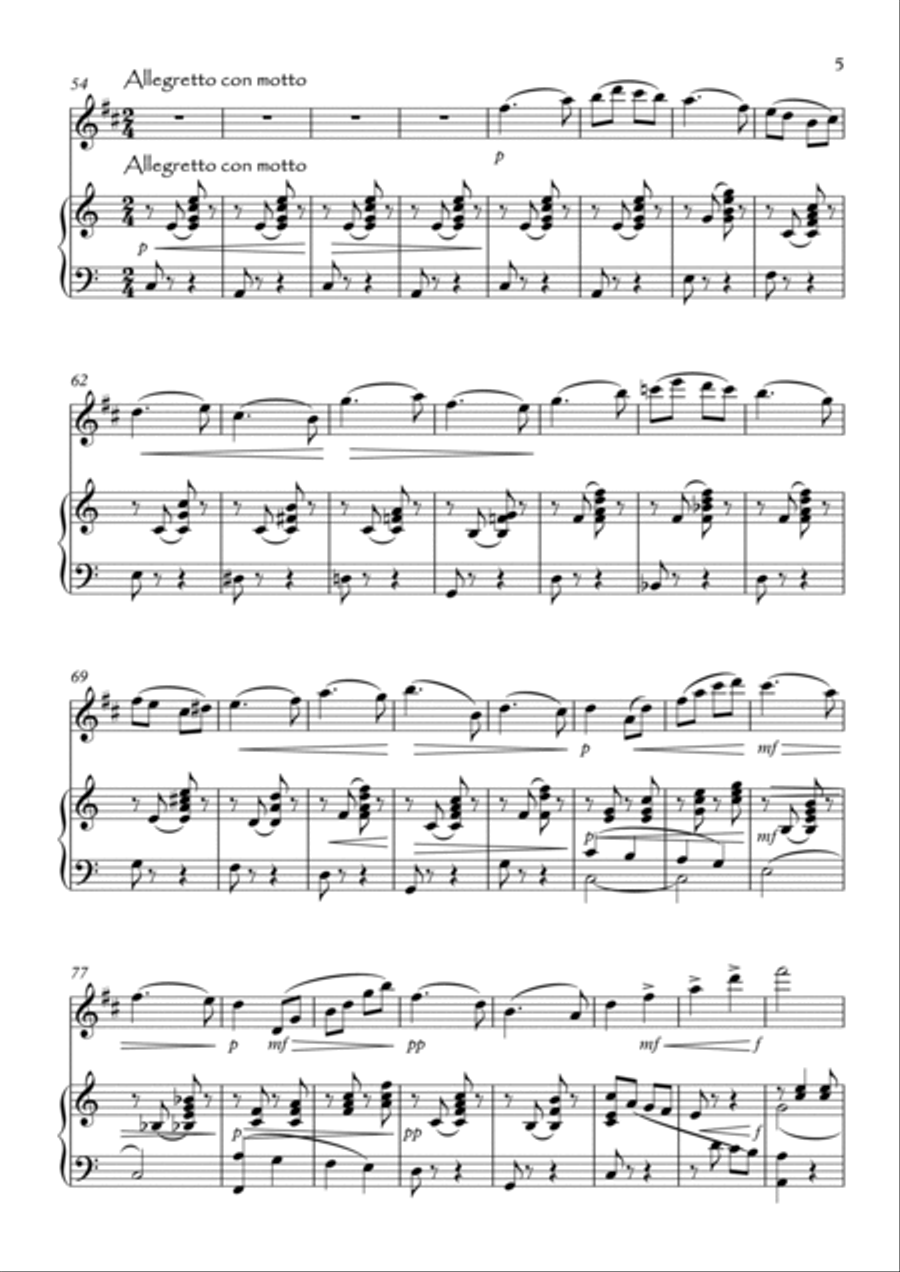 Four Short Pieces Four Short Pieces Tenor Saxophone scores gallery preview page 5