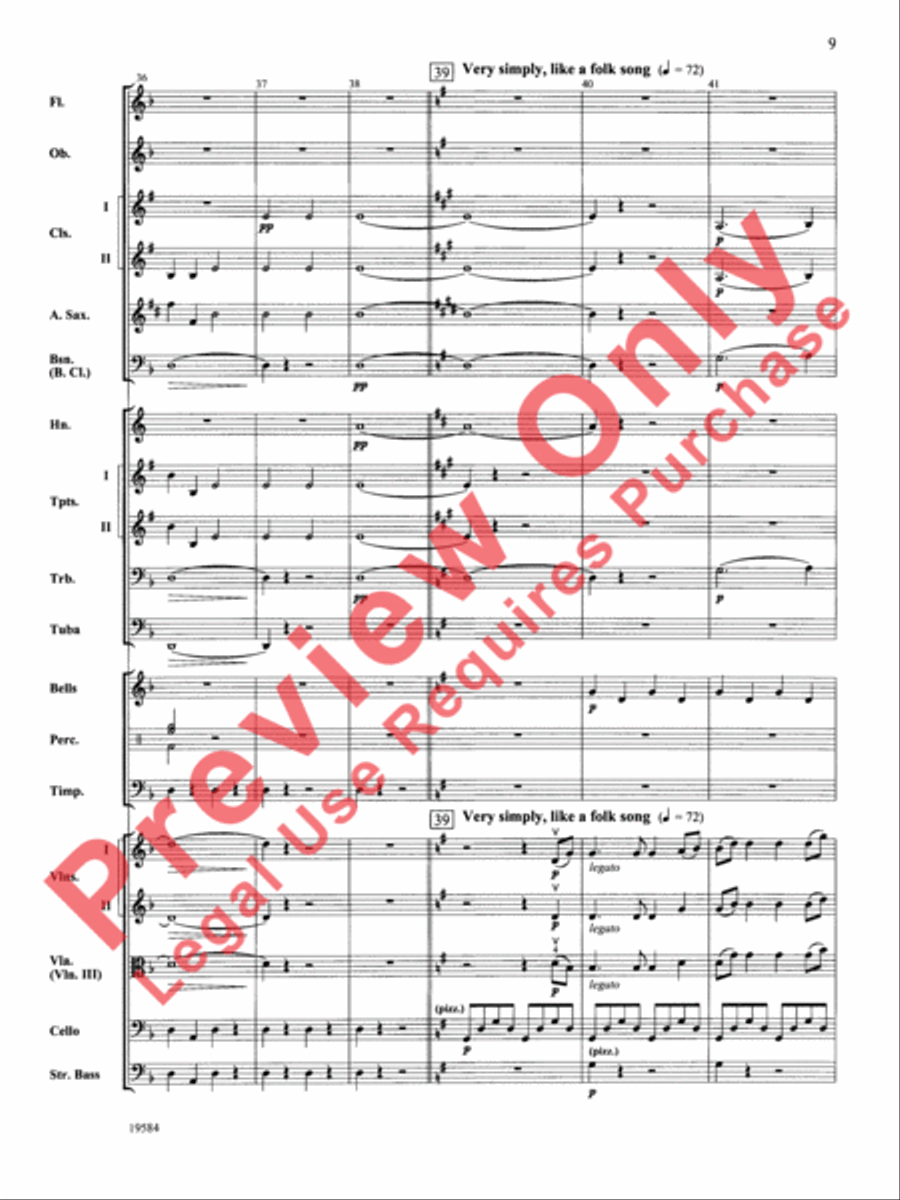 Symphony No. 1, 3rd Movement Full Orchestra scores gallery preview page 10