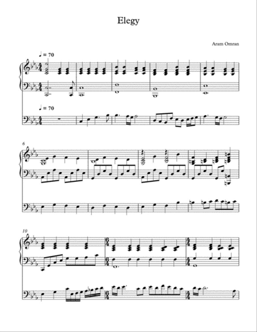 Elegy Small Ensemble scores gallery preview page 1