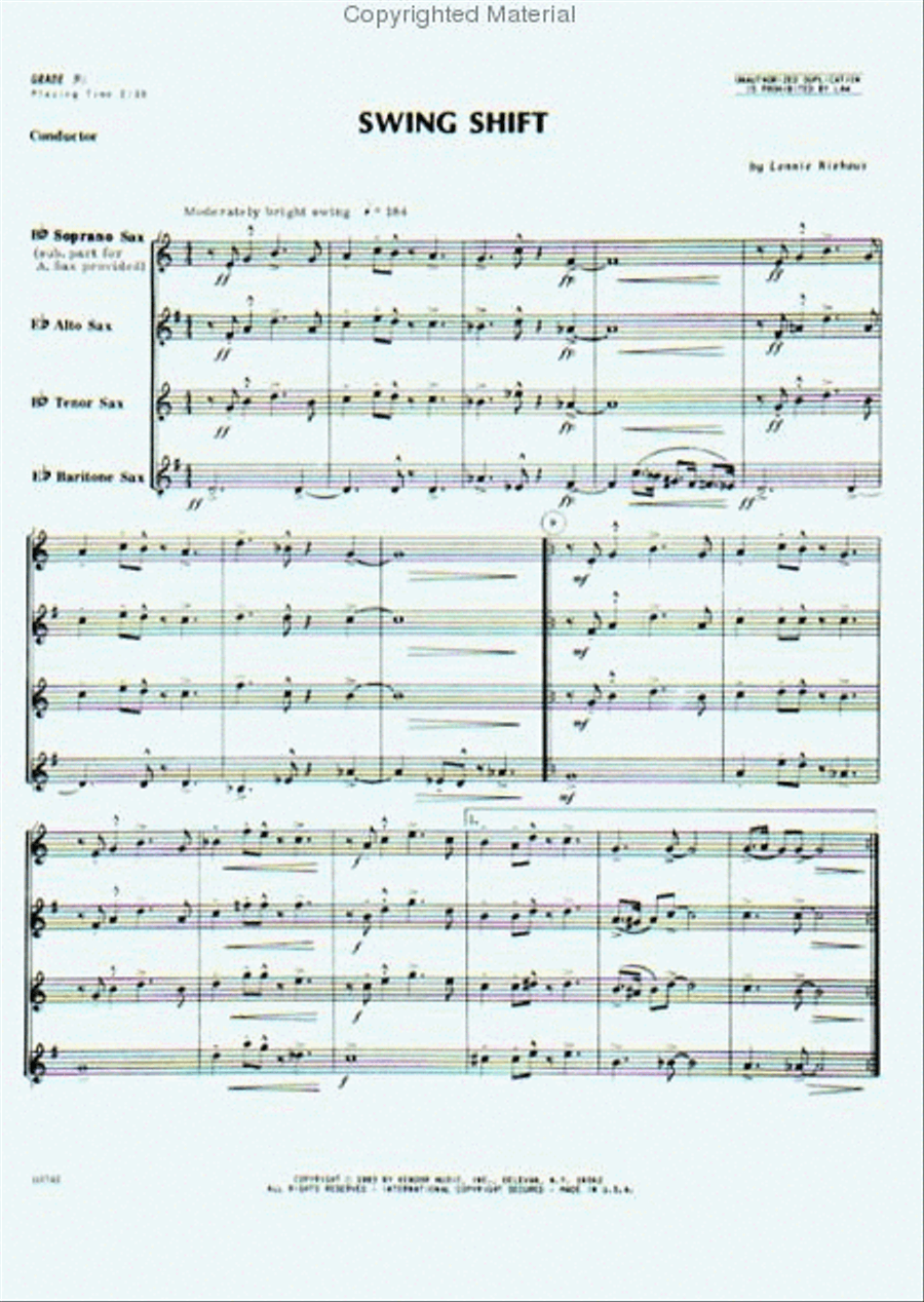 Swing Shift Swing Shift Saxophone Quartet scores gallery preview page 2