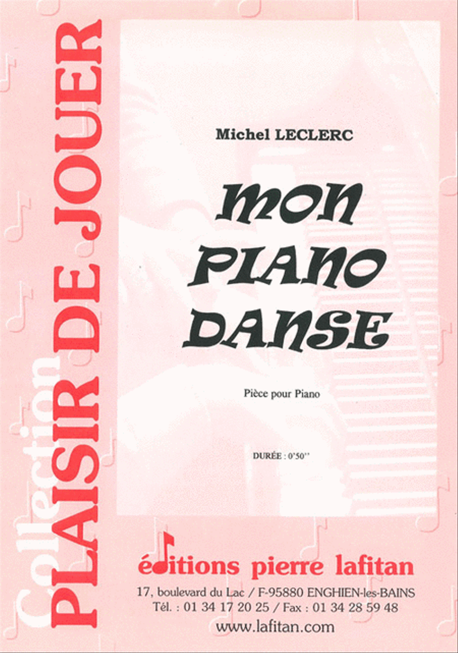 Mon Piano Danse Piano Solo - Sheet Music