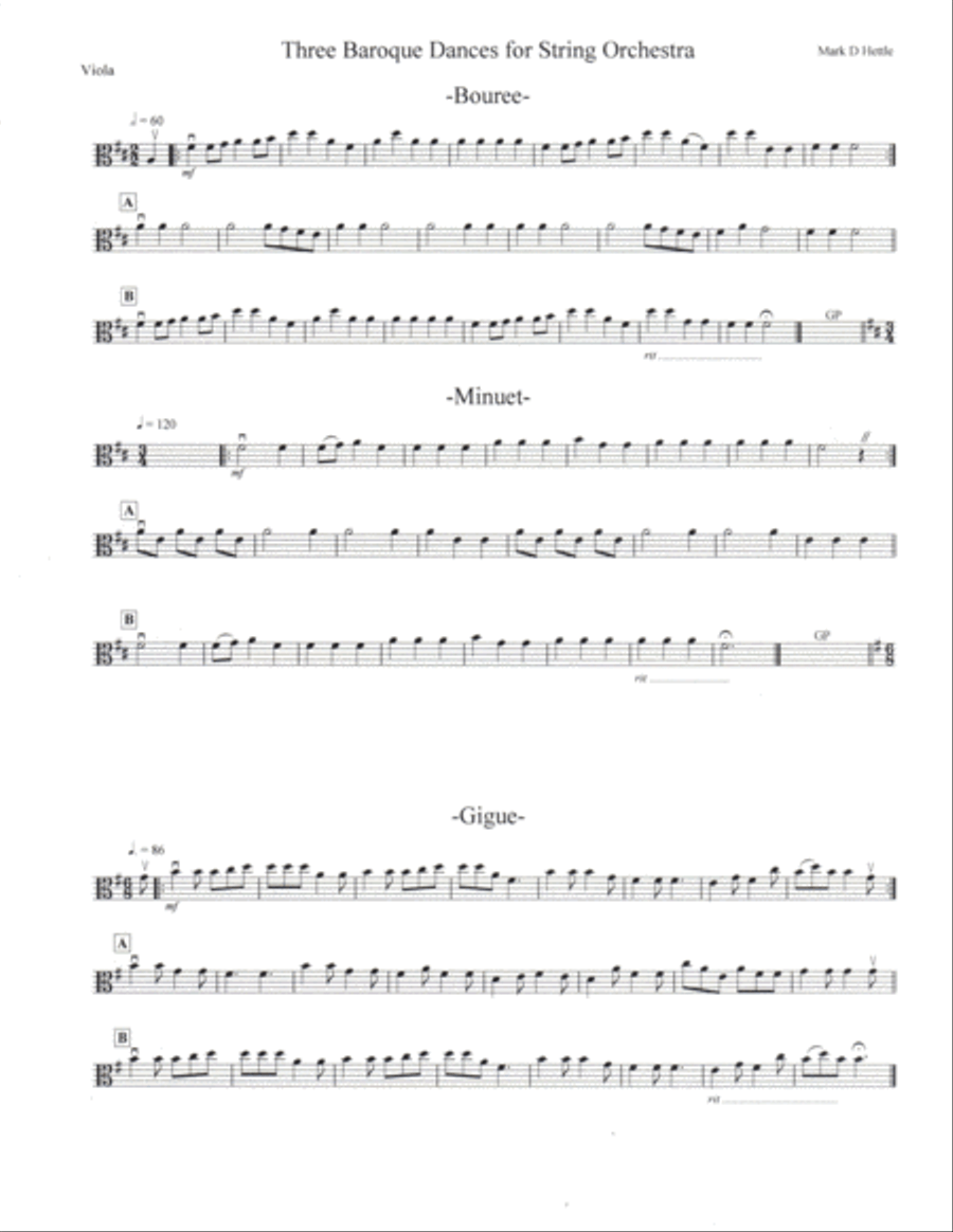 Three Baroque Dances for Intermediate String Orchestra String Orchestra scores gallery preview page 5