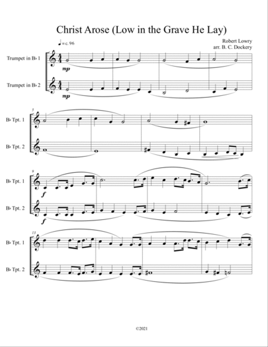 10 Easter Duets for Trumpet - Volume 1 10 Easter Duets for Trumpet - Volume 1 Trumpet Duet scores gallery preview page 5