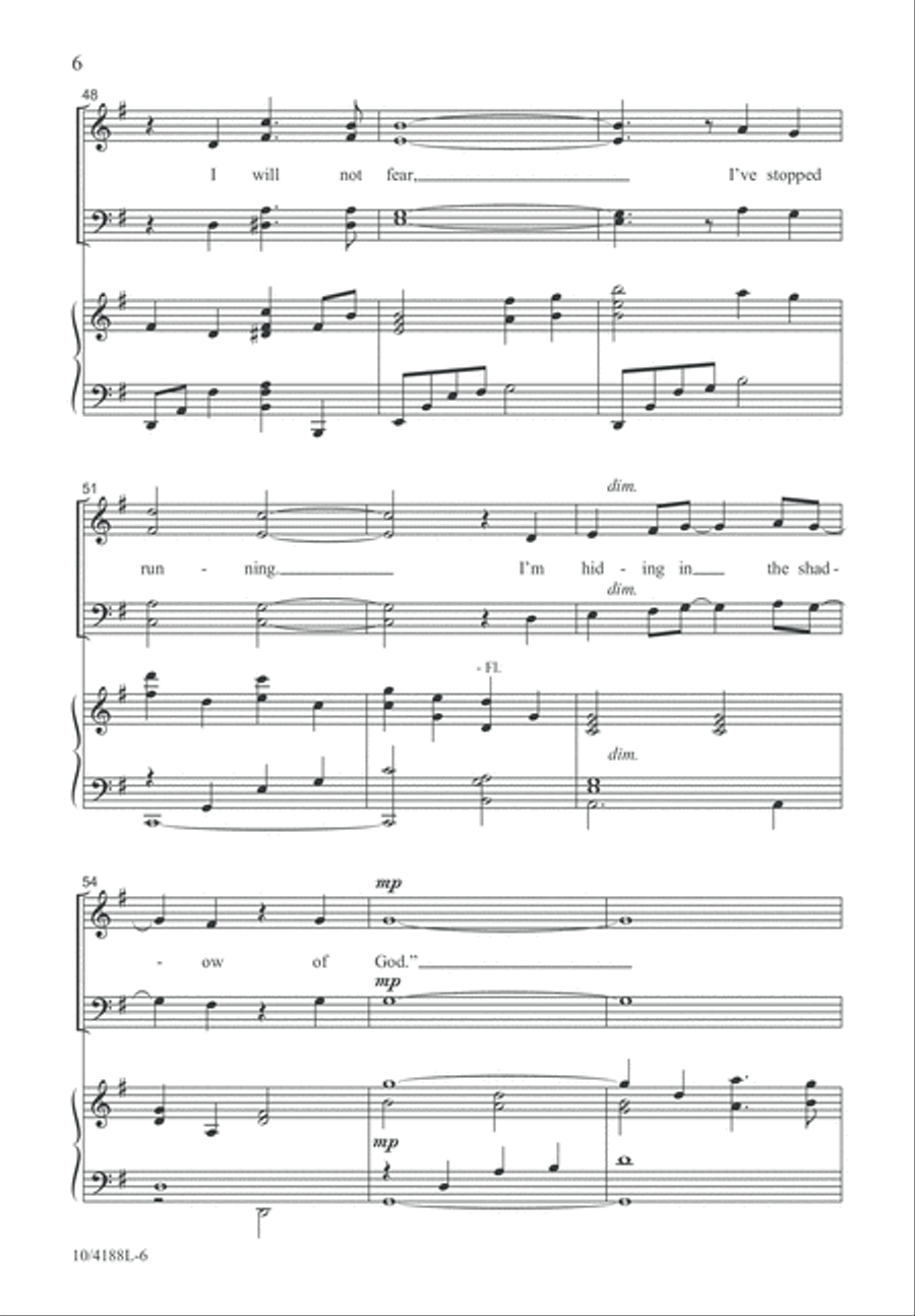 Hiding in the Shadow of God 4-Part scores gallery preview page 7