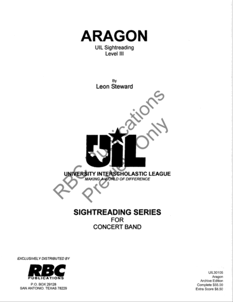 Aragon Concert Band scores gallery preview page 2