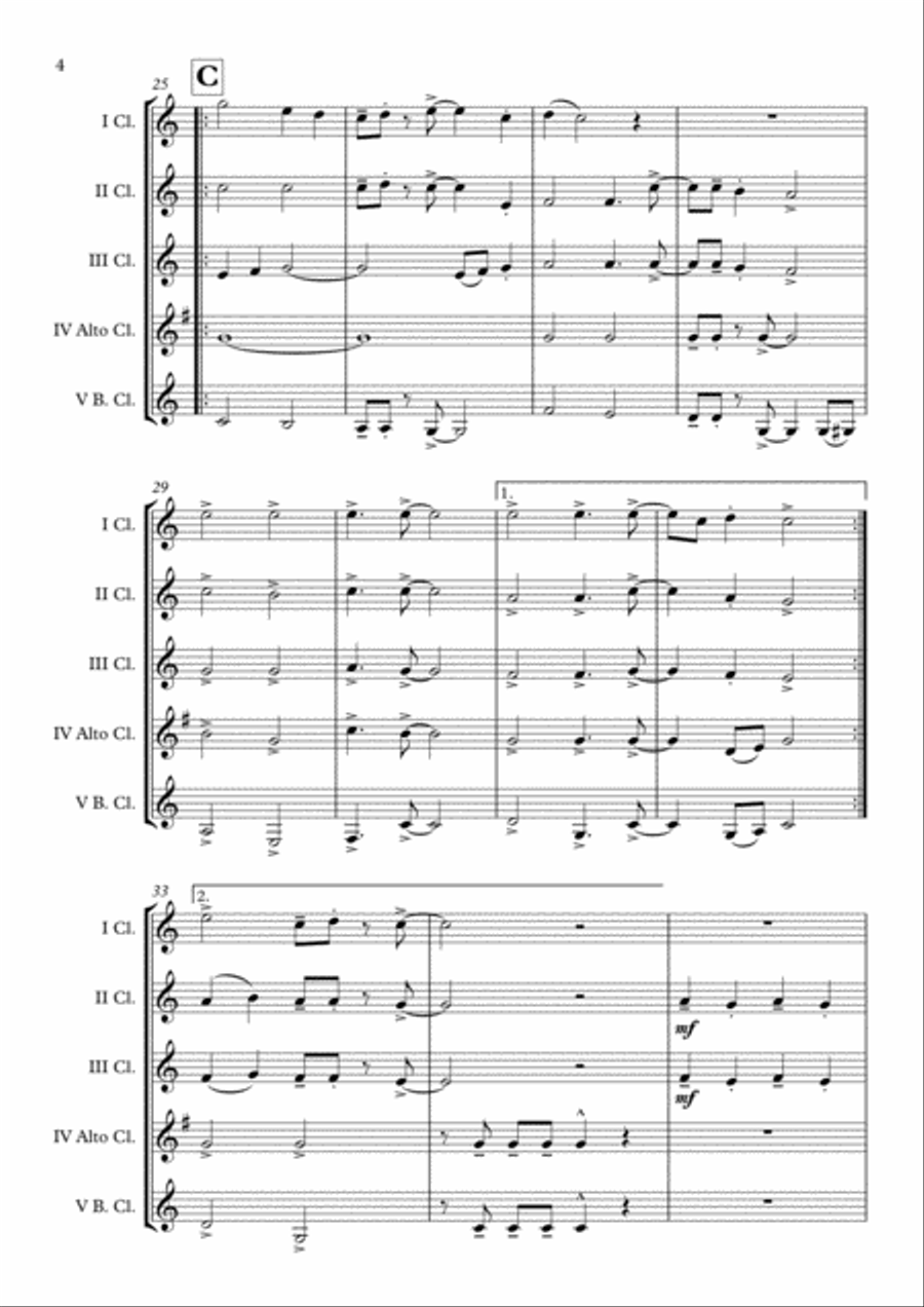 I Want You Back Clarinet Choir scores gallery preview page 5